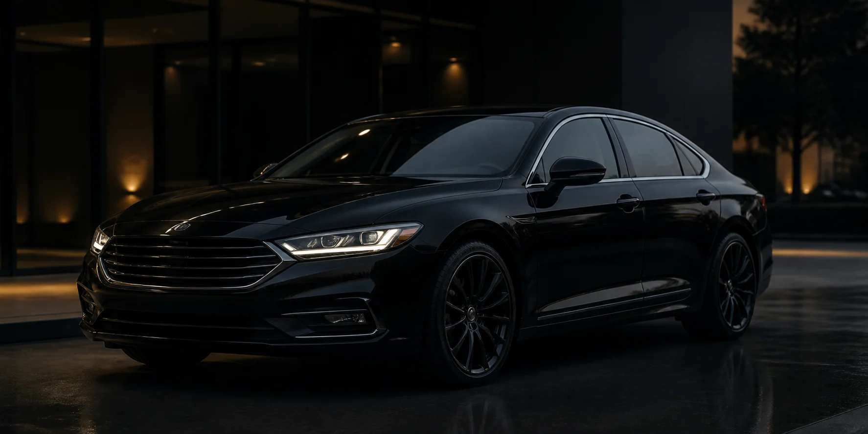 A premium black sedan